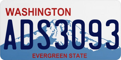 WA license plate ADS3093