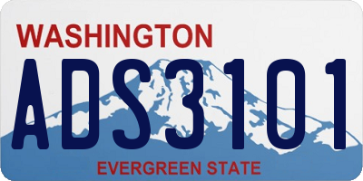 WA license plate ADS3101