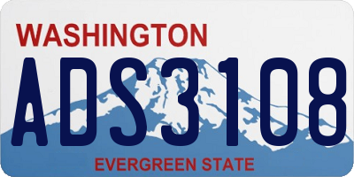 WA license plate ADS3108