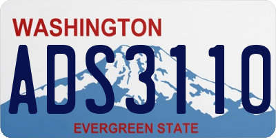WA license plate ADS3110