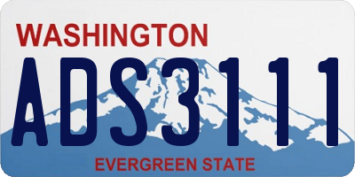 WA license plate ADS3111