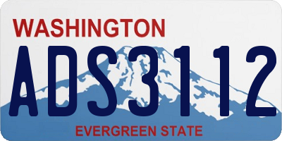 WA license plate ADS3112