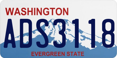 WA license plate ADS3118