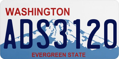 WA license plate ADS3120