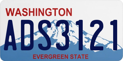 WA license plate ADS3121