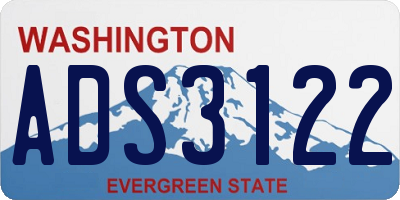 WA license plate ADS3122