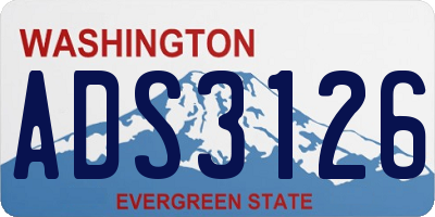 WA license plate ADS3126