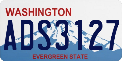 WA license plate ADS3127