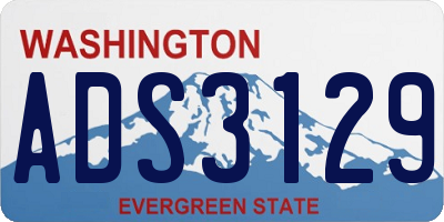 WA license plate ADS3129