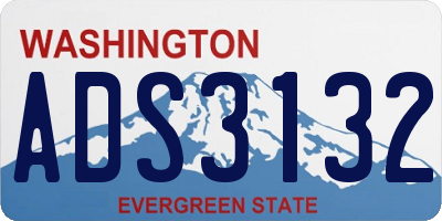 WA license plate ADS3132