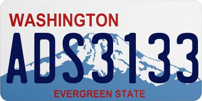 WA license plate ADS3133