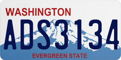 WA license plate ADS3134