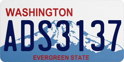 WA license plate ADS3137