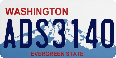 WA license plate ADS3140