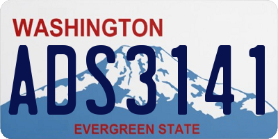 WA license plate ADS3141