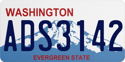 WA license plate ADS3142