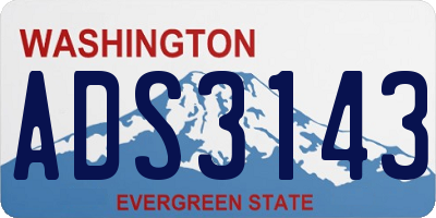WA license plate ADS3143