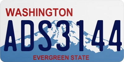 WA license plate ADS3144
