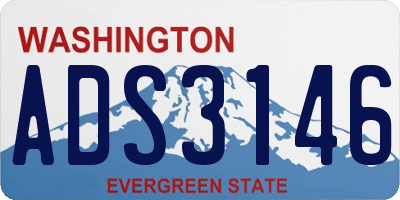 WA license plate ADS3146