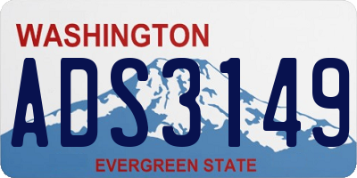 WA license plate ADS3149