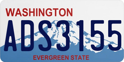 WA license plate ADS3155