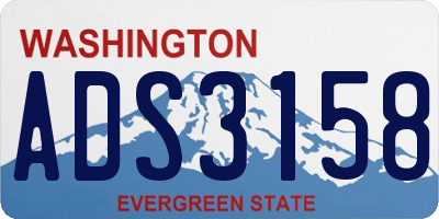 WA license plate ADS3158
