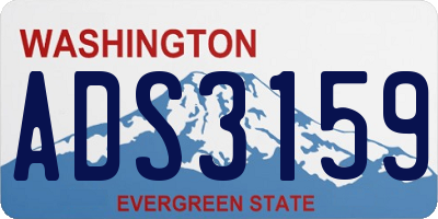 WA license plate ADS3159