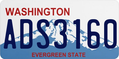 WA license plate ADS3160
