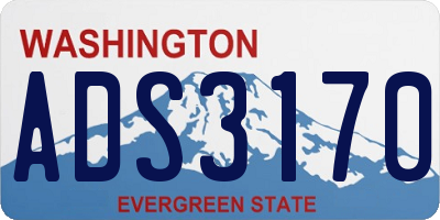 WA license plate ADS3170