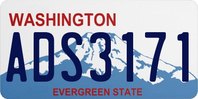 WA license plate ADS3171