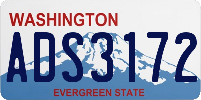 WA license plate ADS3172