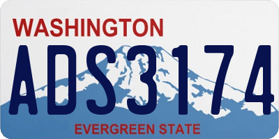 WA license plate ADS3174