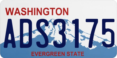 WA license plate ADS3175