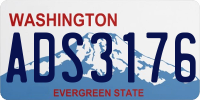WA license plate ADS3176
