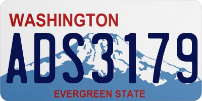 WA license plate ADS3179