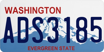 WA license plate ADS3185