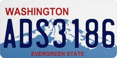 WA license plate ADS3186