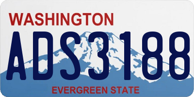 WA license plate ADS3188