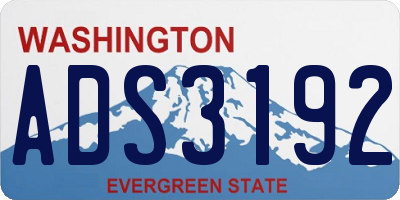WA license plate ADS3192