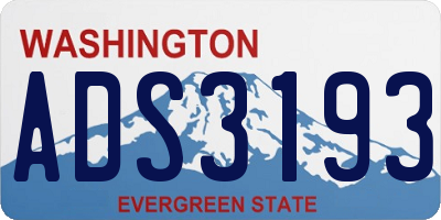 WA license plate ADS3193