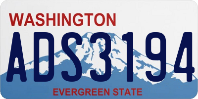 WA license plate ADS3194