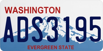 WA license plate ADS3195