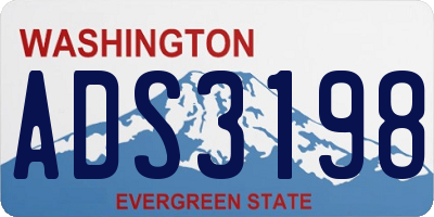 WA license plate ADS3198