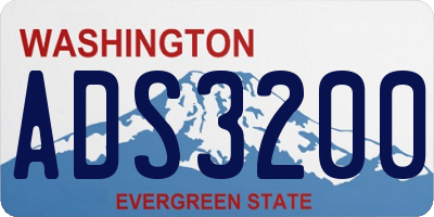 WA license plate ADS3200