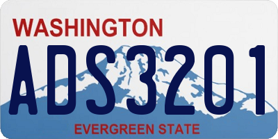 WA license plate ADS3201