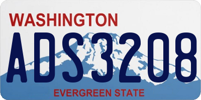 WA license plate ADS3208