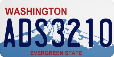 WA license plate ADS3210