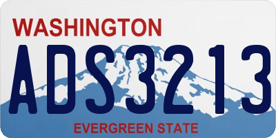 WA license plate ADS3213