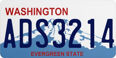 WA license plate ADS3214