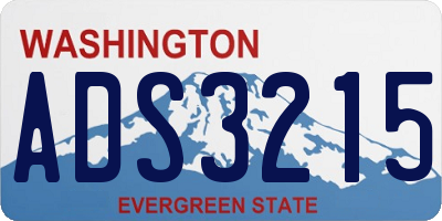 WA license plate ADS3215